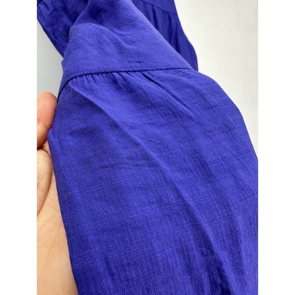 J.Jill Saguaro Tiered Maxi Dress 3X Royal Purple Boho Resort Coastal Grandma - Picture 13 of 14